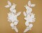 3.25" Wide x 9.25" Long White Floral Bridal Venice Lace with Faux Pearls